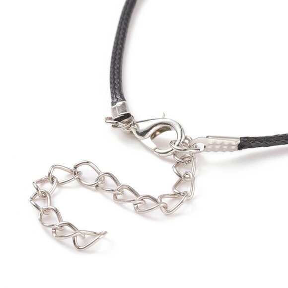 NWOT Beautiful Handmade Wire wrap Natural Obsidian Gemstone Moon Necklace - Picture 7 of 7